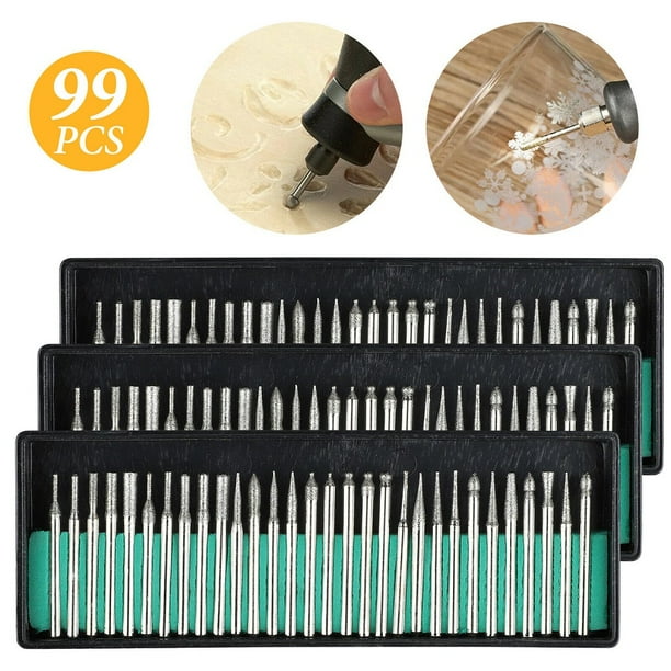 30Pc 1/8-Inch Shank Diamond Burr Set Diamond Grinding Head Diamond Bits for Rotary Tool Craftsman Engraving Carving Glass Gemstone Metal 120 Grit 30Pc 1/8-Inch Shank Diamond Burr Set Diamond Grinding Head Diamond Bits for Rotary Tool Craftsman Engraving Carving Glass Gemstone Metal 120 Grit